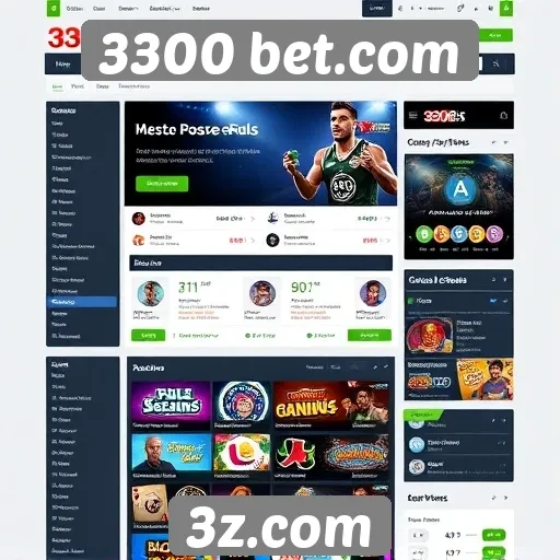 Interface e usabilidade do site 3300 bet.com